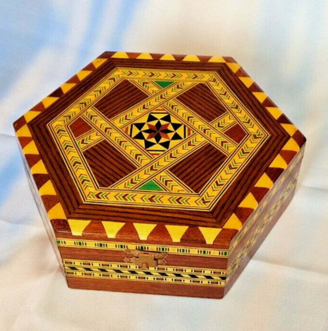 Inlaid Wooden Jewelry Box Moroccan Thuya Wood Jewelry Box – A Timeless ...