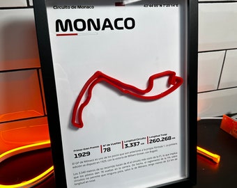 Cuadro Circuito Mónaco F1 3D printed