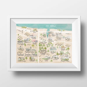 Vineland Jordan Pelham Ontario Niagara Illustration Map Wall Art image 2