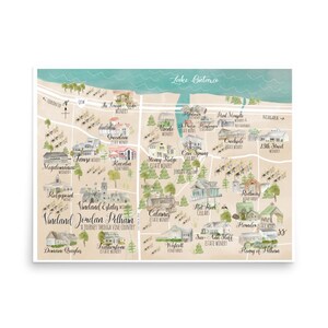 Carte de dégustation de vins de Vineland en Ontario, carte des vins, cadeau vin unique, impression d'art mural, cadeau visite des vignobles