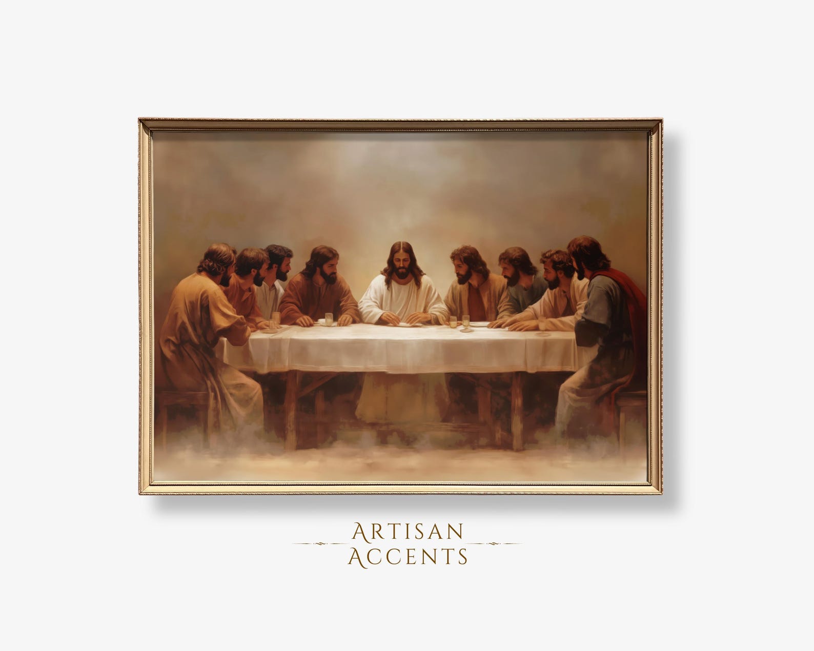 The Last Supper Oil Painting | Jesus & Disciples Art | Biblical Artwork ...