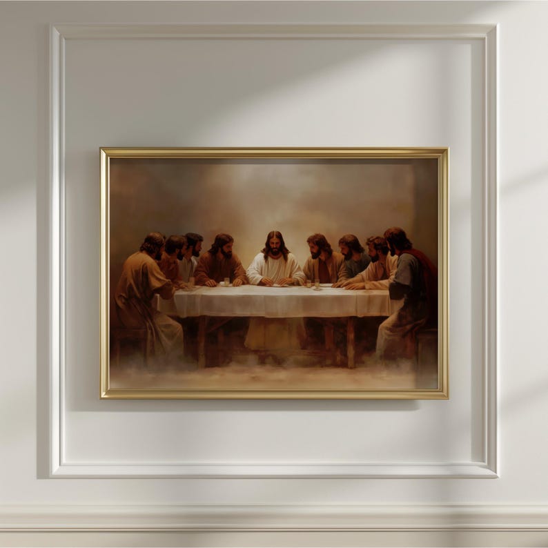 The Last Supper Oil Painting | Jesus & Disciples Art | Biblical Artwork ...