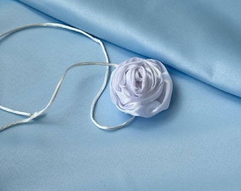 Collana Girocollo Fiore Rosa Nero - Elegante, Per Donne, Per Feste E Occasioni Speciali - Foto 2