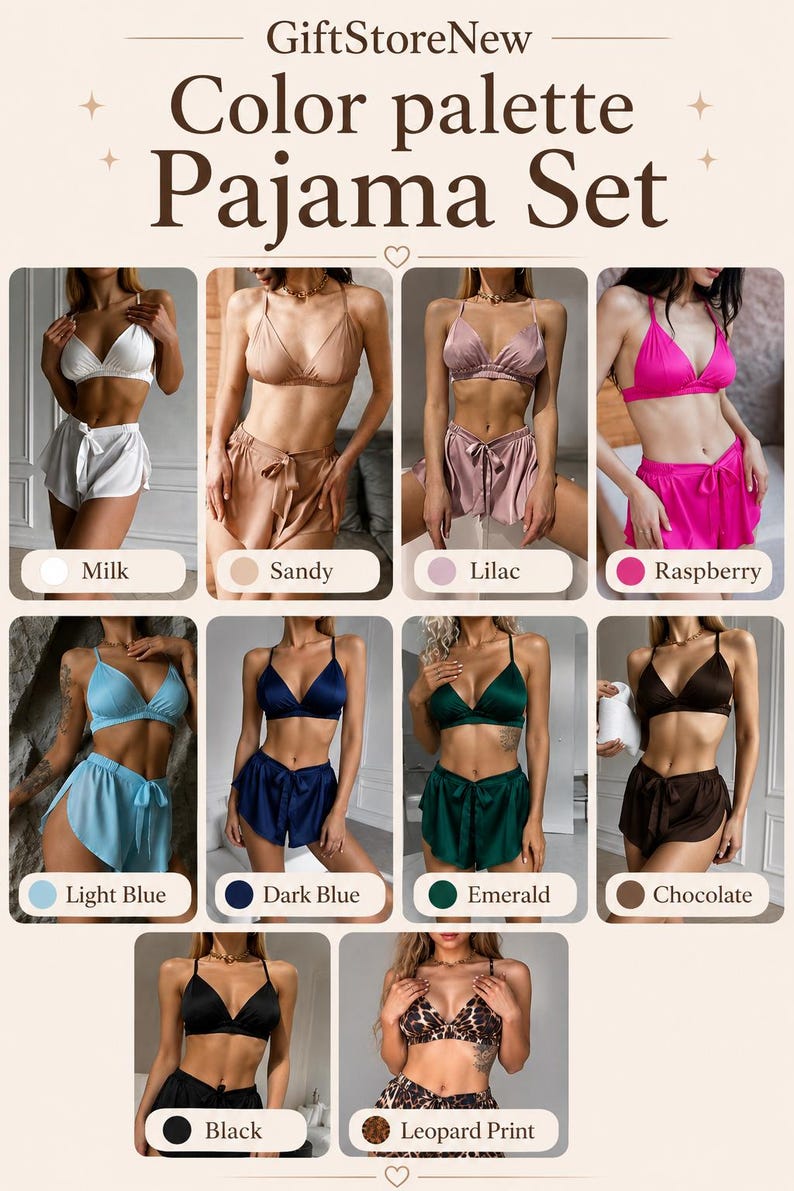Lyxigt svart sidenpyjamaset - Sidensömnadsshorts och linne - Bekväma sovkläder för kvinnor bild 5