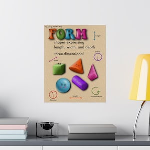 Form | Elements of Art | Poster Print | Art Classroom | Art Teachers | Artists | Studio | Digital Drawing | Wall Art
