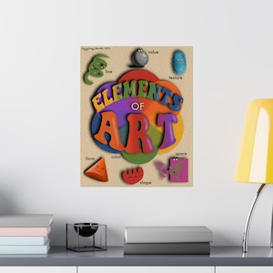 Elements of Art | Poster Print | Art Classroom | Art Teachers | Artists | Studio | Digital Drawing | Wall Art