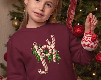 Kids JOY Crew Neck Sweatshirt, FREE SHIPPING Christmas Shirt, Holiday Shirts, Family Outfits, Kids Clothes, Longsleeve Shirts, Kids Shirts