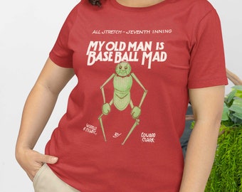 My Old Man Is Baseball Mad T Shirt, Vintage Sheet Music Tee, Vintage Baseball Ephemera, Short Sleeve T-Shirt, Sports Shirt, Coach Gift