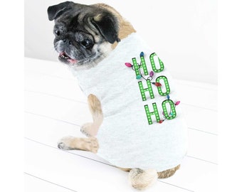 Pet HO HO HO Tee, Dog Christmas Shirt, Dog Clothing, Holiday Pet Clothing, Christmas Shirt, Family Christmas Family Outfits Matching Outfits