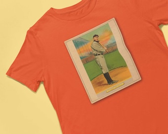 Ty Cobb 1911 Baseball Card Vintage Graphic Tee Cobb Detroit Base Ball Trading Card Advertising Adult Short Sleeve Unisex Jersey Baseball Dad