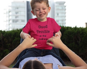 Good Trouble In The Making Toddler T-Shirt, John Lewis Tee Shirt, Civil Rights, Social Justice, Necessary Trouble, Inspirational Toddler Tee