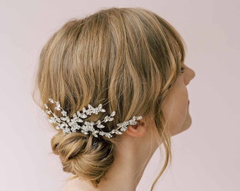 Bridal crystal hair comb, accessory - Crystal tendrils hair comb - Style #2149