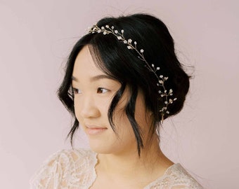 Bridal blossom hair vine, necklace - Sweet blossom and crystal hair vine - Style #2138