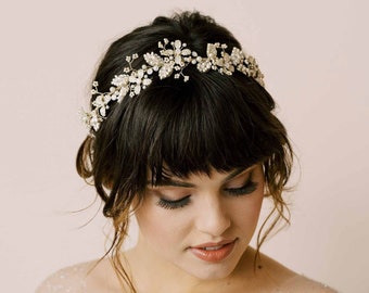 Enchanted bead and floral headband - Enchanted bead and floral headband - Style #2142
