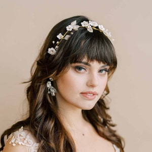 Romantischer Brautkranz, floral - Leonesse floraler Brautkranz - Style #2167