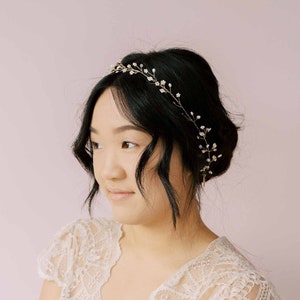 Bridal blossom hair vine, necklace - Sweet blossom and crystal hair vine - Style #2138