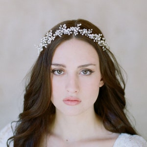 Pearl baby's breath halo, bridal crown Freshwater pearl baby's breath Style 510 Ready to Ship image 1