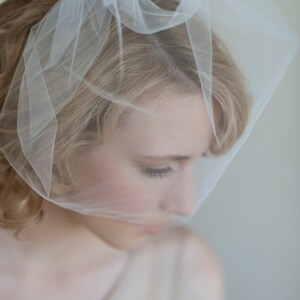 Bridal tulle birdcage veil Tulle sheer birdcage veil Style 028 Ready to Ship Best Seller image 3