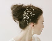 Bridal crystal hair comb - Dainty crystal spray comb - Style 402 - Made to Order