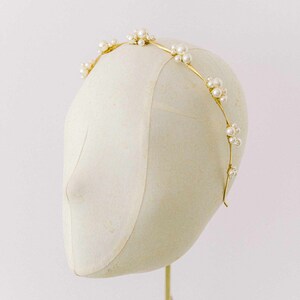 Pearl Wedding headband Pearl cluster bridal headband Style 2339 image 2