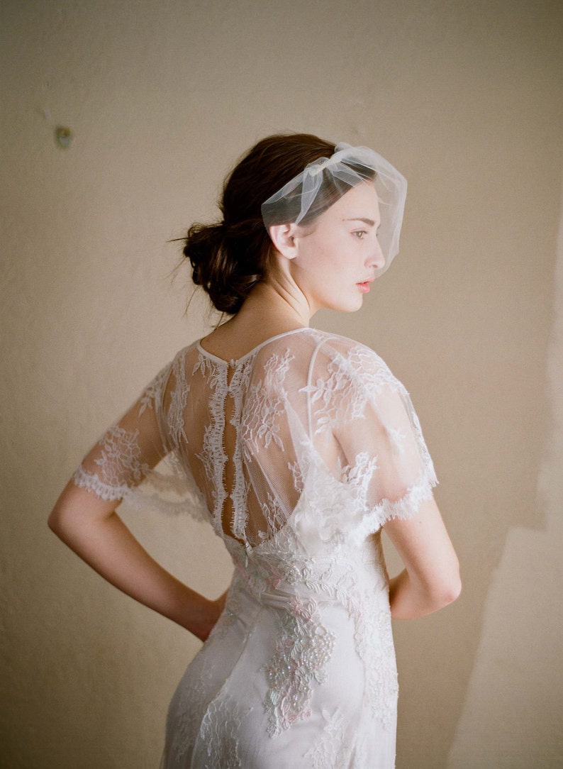 Style 218 Mini tulle veil Ready to Ship Mini bridal tulle veil
