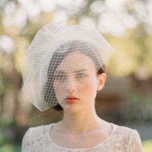 Bridal birdcage veil Double layer full birdcage veil Style 213 Ready to Ship image 5