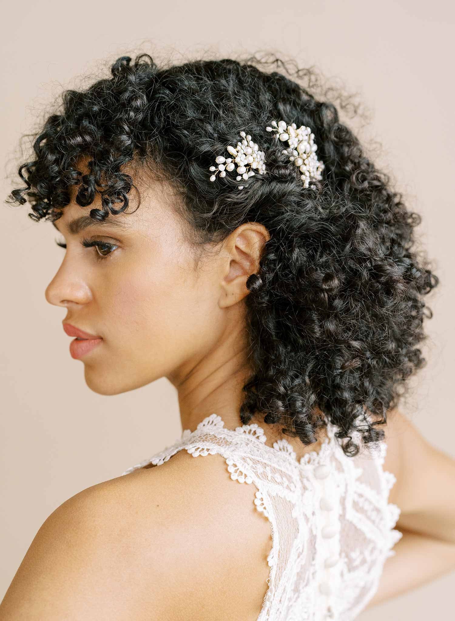 Twigs & Honey Baby’s Breath Gold Hair Pins Dried Baby main image 3