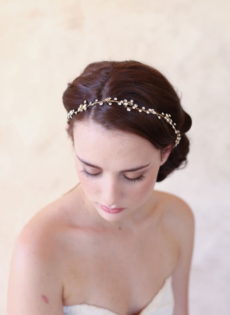 Bridal Hair Vine Simple Crystal Hair Vine Style 545 Ready to Ship Etsy
