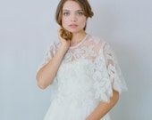 Bridal cape - Silk and beaded circle rose cape - Style 634 - Ready to Ship