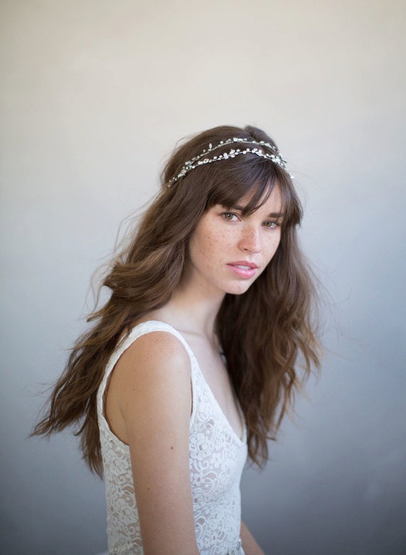Bridal Hair Vine - Extra Long Simple Crystal Hair Vine  display picture 1