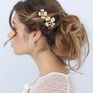 lot 10 Pics Accessoire cheveux Mariée/Mariage Perles bijoux couleur ivoire 