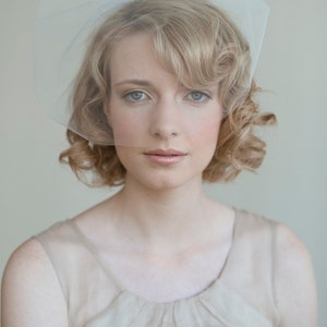 Bridal tulle birdcage veil - Tulle sheer birdcage veil - Style 028 - Ready to Ship - Best Seller