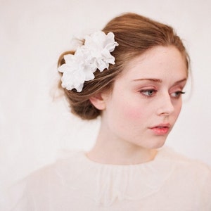 Silk blossom hair bobby pins, pair, bridal Style 126 Ready to Ship Best Seller image 1