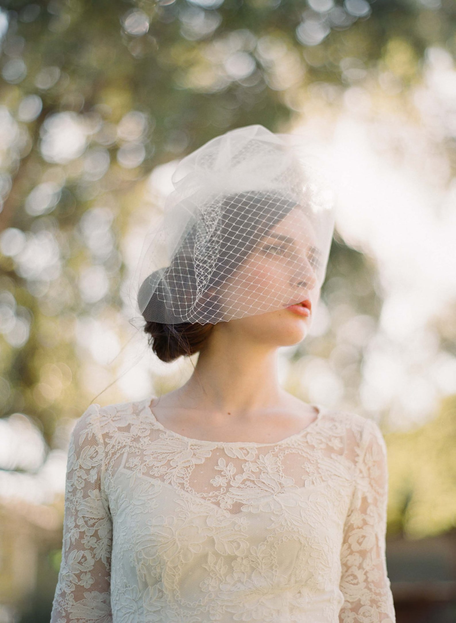 Bridal Birdcage Veil Double Layer Full Birdcage Veil Style Etsy