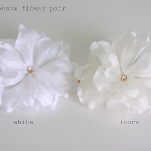 Silk blossom hair bobby pins, pair, bridal Style 126 Ready to Ship Best Seller image 5