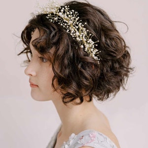 Fancy wedding tiara, wedding headpiece Pearl opulence bridal tiara Style 2338 image 10