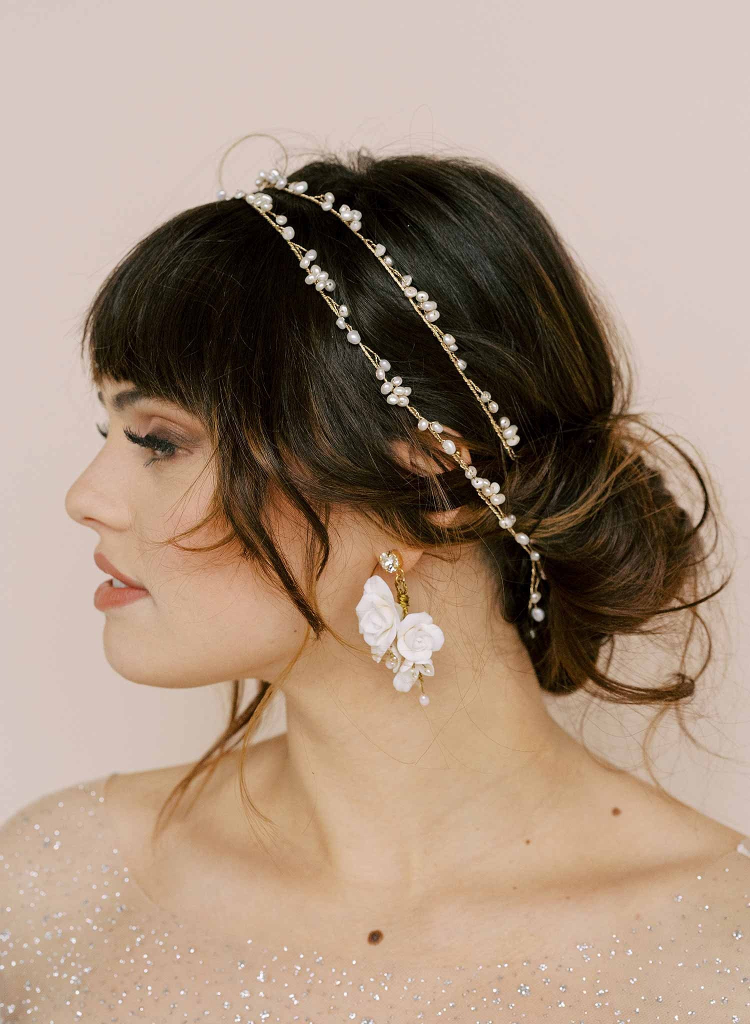 NWT Hair Vine Bridal Crystal Pearl Chain Headpiece Amazon.com : BEAYFILY Bridal Wedding Hair Vine,Extra Long  main image 4