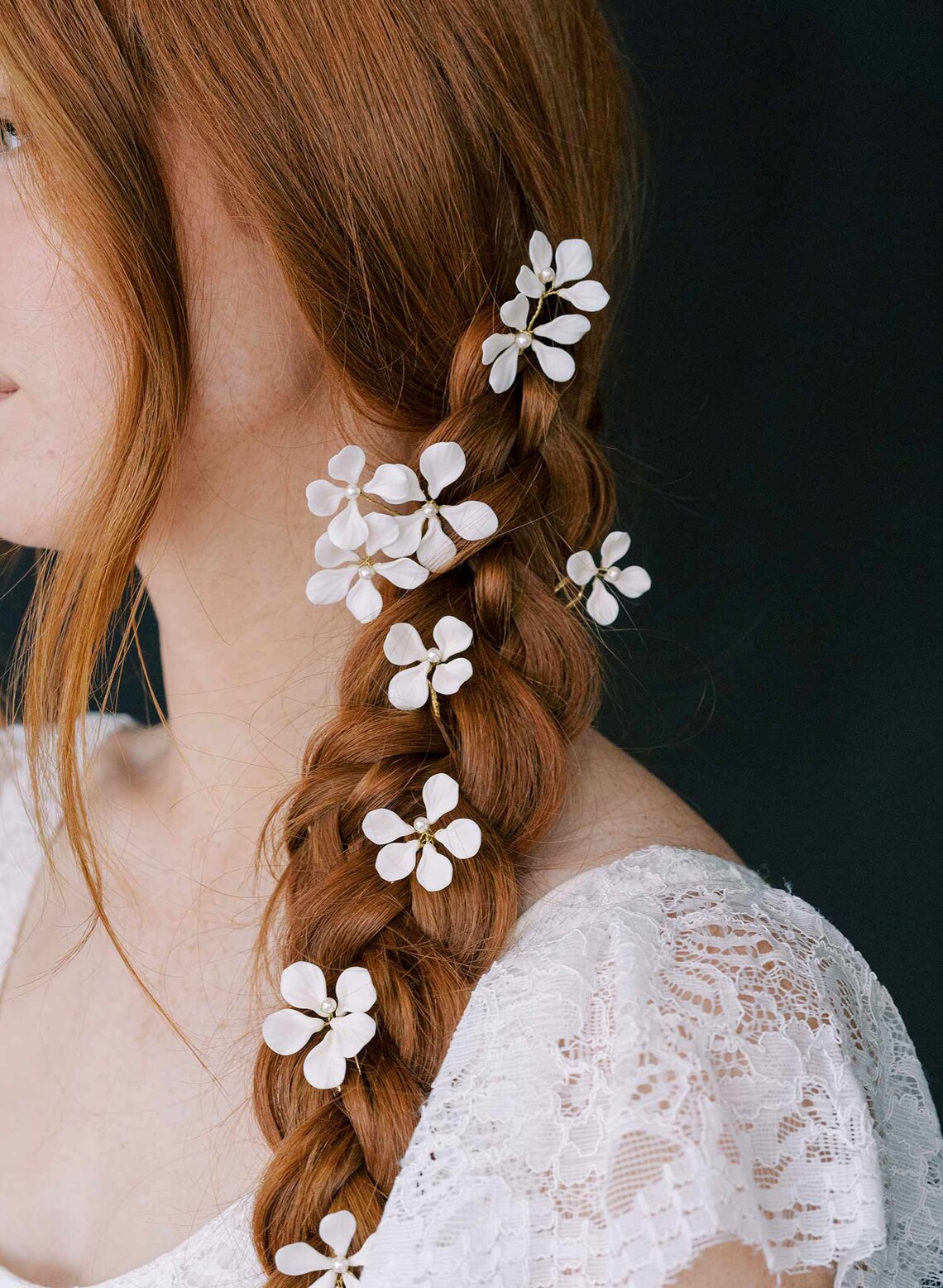 Bridal Hair Pins, Flower Pins - Full Bloom Clusters Pin Set of 3 ...