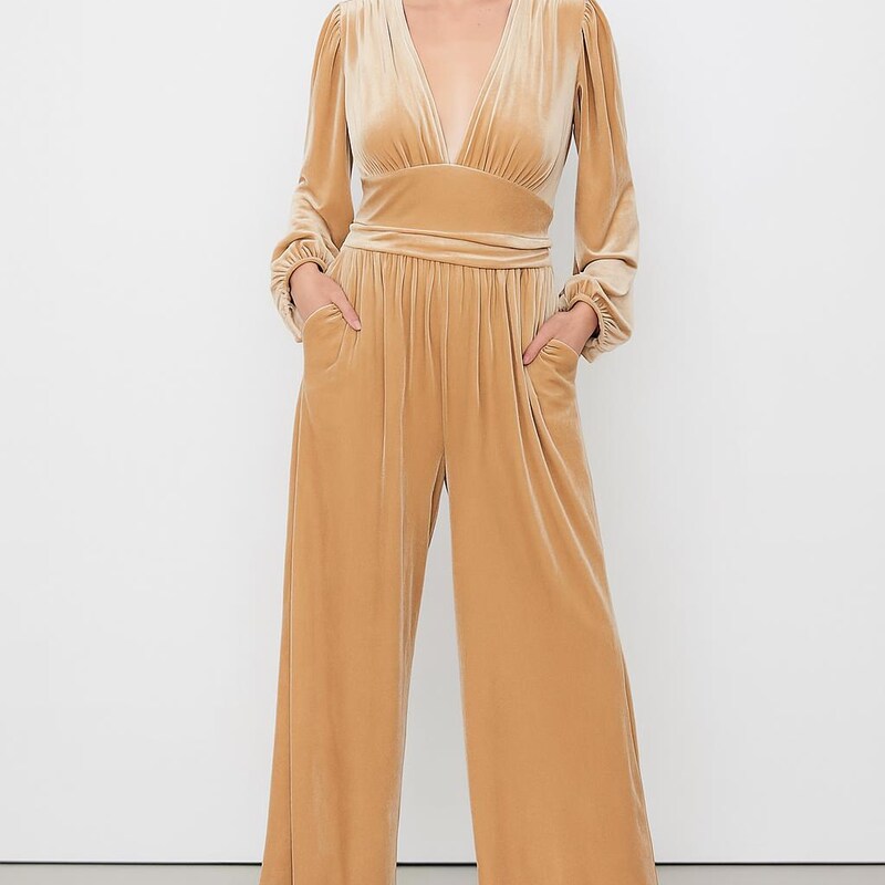 Velvet Suspender Jumpsuit