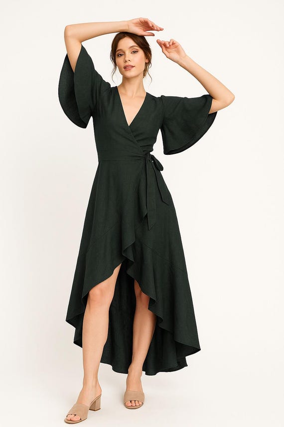 dress with flared arms COLOR BLOCK GRAPHIC PRINTCOLUMN DRESS WITH FLARED SLEEVES TEAMED WITH AN EMBELLISHED OBI BELT 16 main image 1