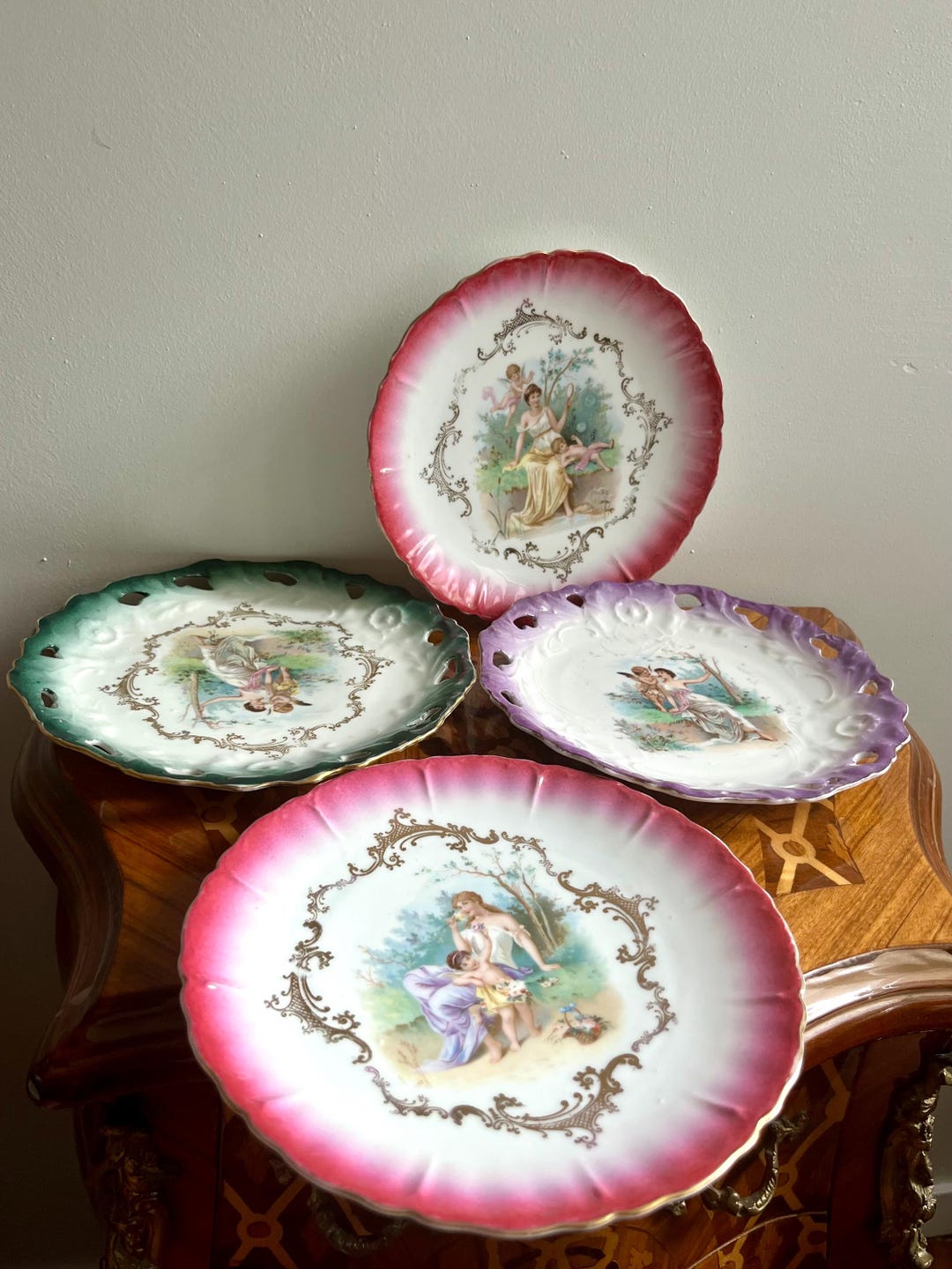 Rococo Style Plates in Various Colors and Shapes - Etsy