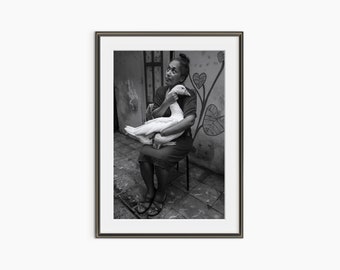 Cary und ihre Gans Axiuli, Fotografiedrucke, James Clifford Kent, Schwarz-Weiß-Wandkunst, Vintage-Poster, Fotokunstdruck in Museumsqualität