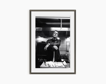 Anthony Bourdain, Photography Prints, Chef, Kitchen Wall Art, Cooking Poster, Black and White Wall Art, Museum Quality Photography Poster