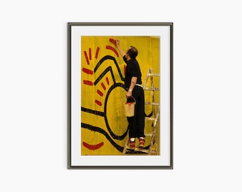 Keith Haring Druck, Fotografie Drucke, Keith Haring, Retro Poster, Keith Haring Poster, Vintage Drucke, Fotografie Poster in Museumsqualität