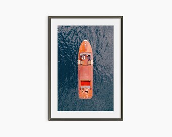 Lago Di Como Lounger, tirages photo, lac de Côme, Italie, été, impression de bateau, art mural mer, impression de mer, affiche de photographie de qualité musée