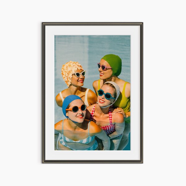 Bathing Beauties Print, Photography Prints, Gray Malin, Vintage Poster, Retro Fashion, Bathroom Wall Decor, Museum Quality Photo Art Print