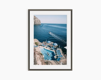 Pool on the Sea, Photography Prints, Ischia, Italy, Summer, Sea Wall Art, Summer Prints, Summer Wall Art, Museum Quality Photography Poster