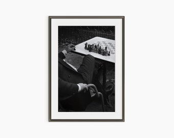 Jason Langer, Fotografie Drucke, Secret City, Schach Poster, Schwarzweiß-Drucke, Schach Wandkunst, Fotografie Poster in Museumsqualität
