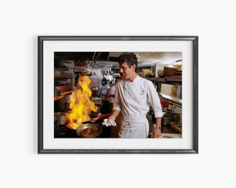 Anthony Bourdain, fotografieprints, keukenmuurkunst, kookposter, keukenprints, chef-kokposter, museumkwaliteit fotografieposter