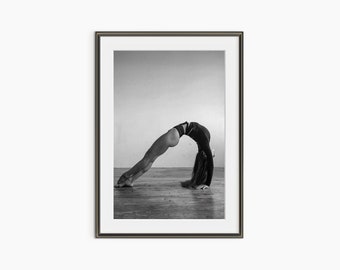 Poster yoga, tirages photographie, poster Pilates, art mural yoga, impression yoga, art mural noir et blanc, poster photographie de qualité musée